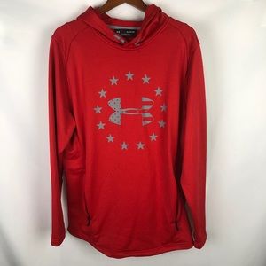 Under Armour XL Fitted Hoodie Stars Flag